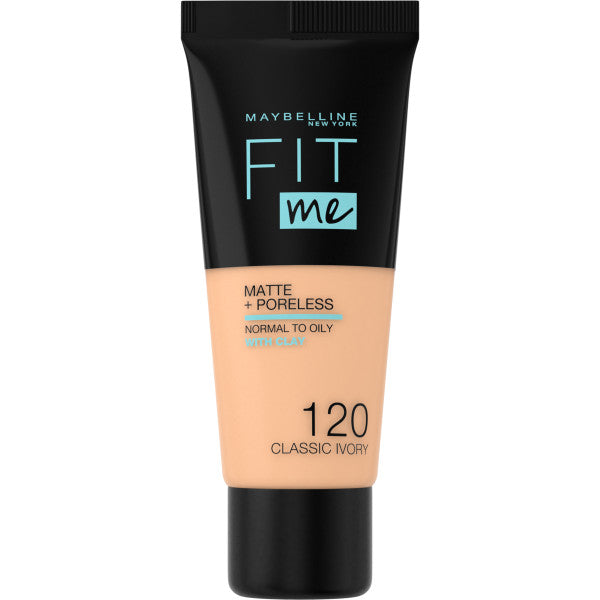 Maybelline Fit Me Matte & Poreless Foundation matujący podkład do twarzy 120 Classic Ivory 30ml