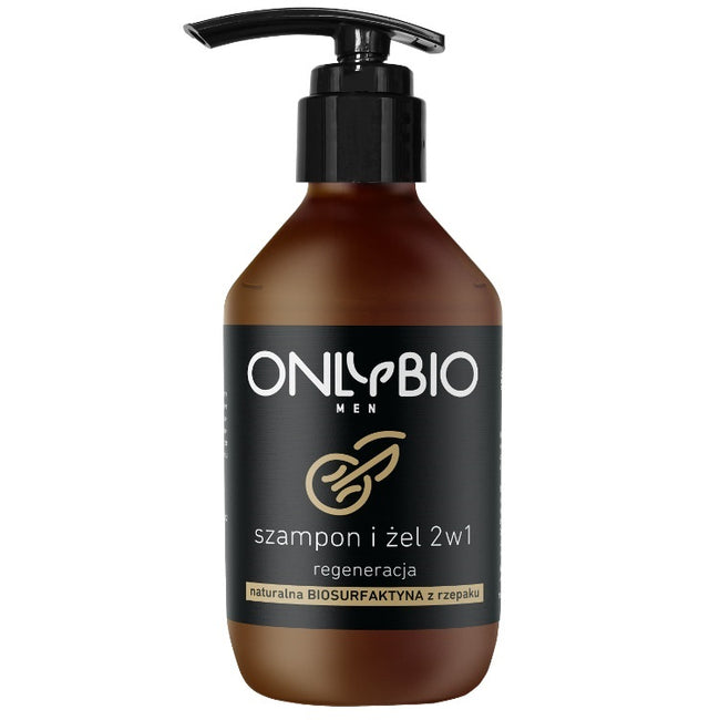 OnlyBio Men regenerujący szampon i żel 2w1 z olejem ze słonecznika 250ml