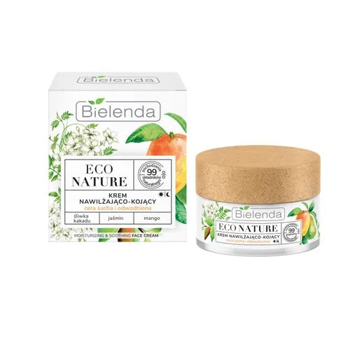 Bielenda Eco Nature krem nawilżająco-kojący na dzień i noc Śliwka Kakadu & Jaśmin & Mango 50ml