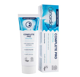 Nordics Complete Pro Organic Toothpaste organiczna pasta do zębów z fluorem Aloe & Salvia 75ml