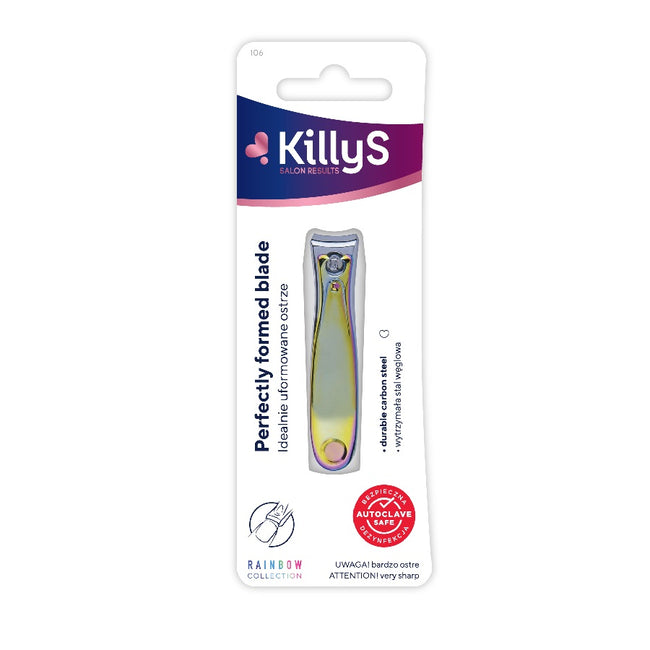 KillyS Perfectly Formed Blade obcinacz do paznokci mały Rainbow