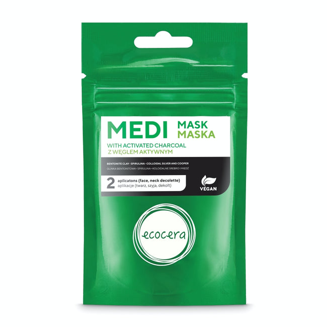 Ecocera Medi maska z węglem aktywnym na bazie srebra i miedzi koloidalnej 50g