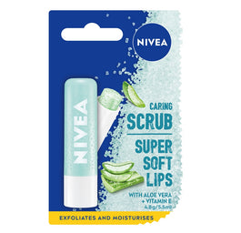 Nivea Caring Scrub pielęgnujący peeling do ust w sztyfcie Aloes 4.8g