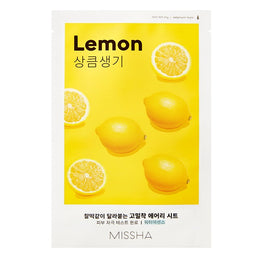 Missha Airy Fit Sheet Mask rozjaśniająca maseczka w płachcie z ekstraktem z cytryny Lemon 19ml