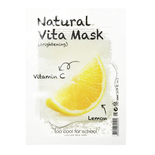 Too Cool For School Natural Vita Mask naturalna maska rozświetlająca do twarzy Brightening 23g