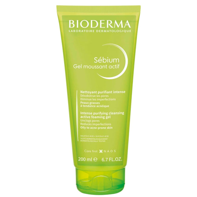 Bioderma Sebium Gel Moussant Actif aktywny żel oczyszczający do skóry tłustej i skłonnej do trądziku 200ml