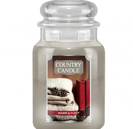 Country Candle Duża świeca zapachowa z dwoma knotami Warm And Fuzzy 680g