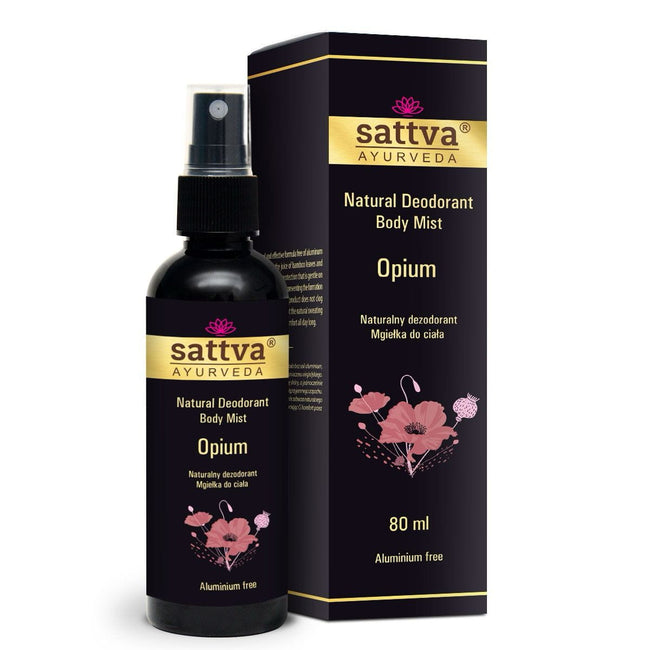 Sattva Natural Deodorant Body Mist naturalny dezodorant w formie mgiełki do ciała Opium 80ml