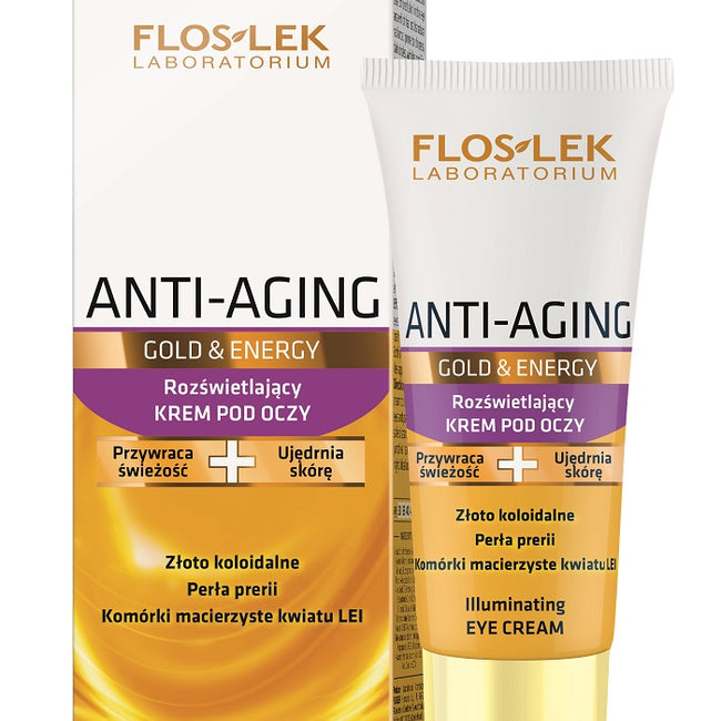 Floslek Anti-Aging Gold & Energy rozświetlający krem pod oczy 30ml