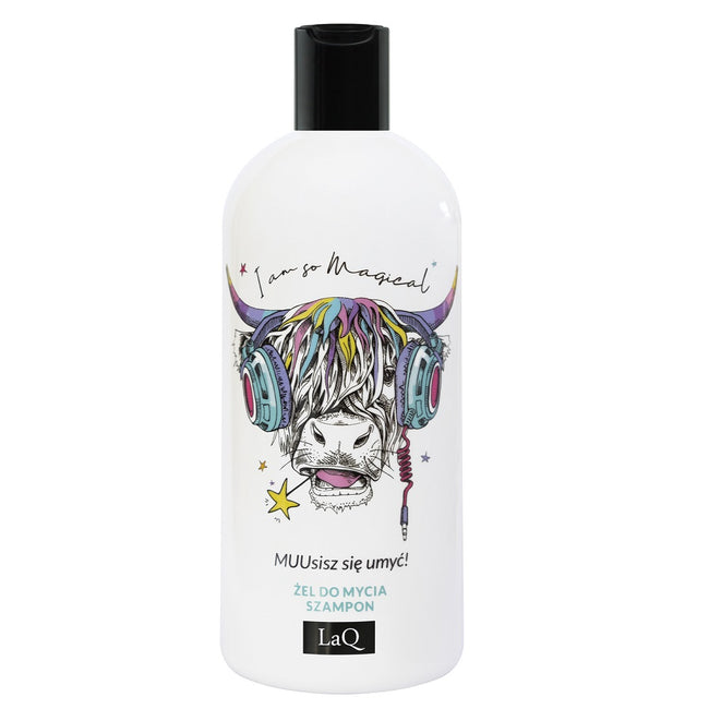 LaQ Żel do mycia ciała i szampon do włosów 2w1 Krowa 300ml