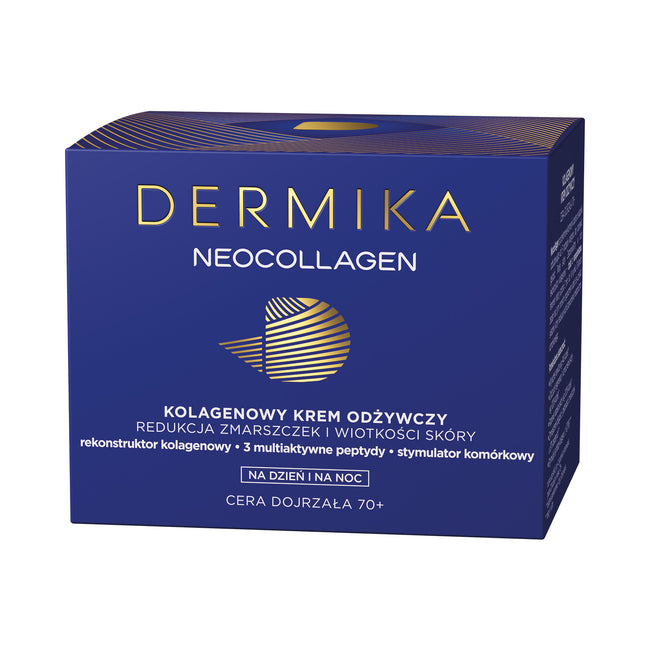 Dermika Neocollagen 70+ kolagenowy krem odżywczy do redukcji zmarszczek i wiotkości skóry na dzień i na noc 50ml