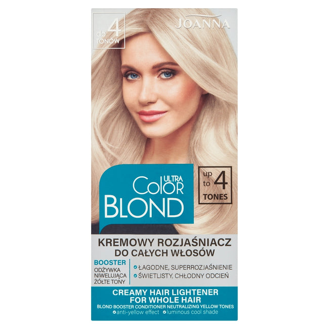 Joanna Ultra Color Blond kremowy rozjaśniacz do całych włosów do 4 tonów