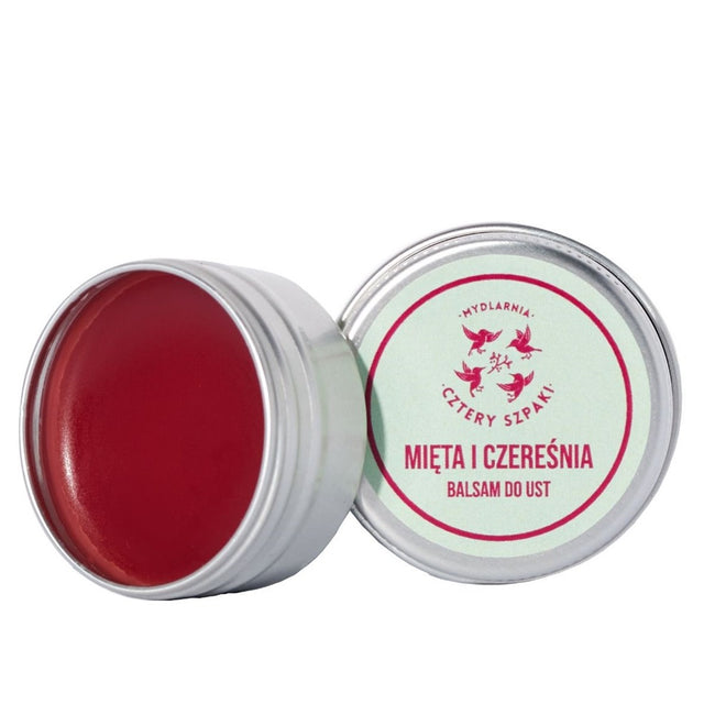 Mydlarnia Cztery Szpaki Balsam do ust Mięta i Czereśnia 15ml