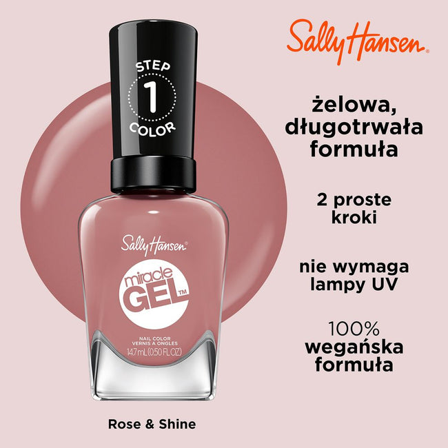 Sally Hansen Miracle Gel żelowy lakier do paznokci 252 Rose and Shine 14.7ml