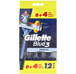 Gillette Blue 3 Smooth jednorazowe maszynki do golenia dla mężczyzn 12szt