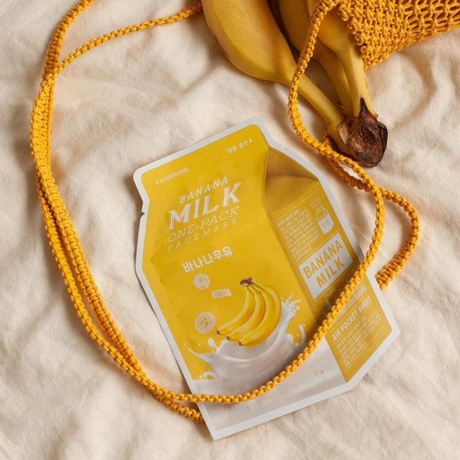 A'Pieu Banana Milk One-Pack rozświetlająco-odżywcza maseczka w płachcie Banan 20g