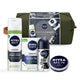 Nivea Men Sensitive Elegance zestaw łagodząca pianka do golenia 200ml + łagodzący balsam po goleniu 100ml + krem uniwersalny 75ml + antyperspirant roll-on 50ml + kosmetyczka