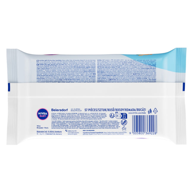 Nivea Baby chusteczki biodegradowalne 99% Pure Water 57szt