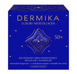 Dermika Luxury Neocollagen 50+ kolagenowy krem wzmacniający do redukcji zmarszczek na dzień i na noc 50ml