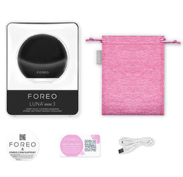 Foreo Luna Mini 3 szczoteczka soniczna do oczyszczania twarzy z efektem masującym Midnight