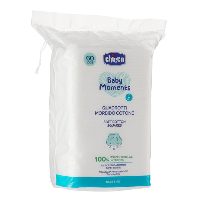 Chicco Baby Moments bawełniane waciki kosmetyczne 0m+ 60szt.