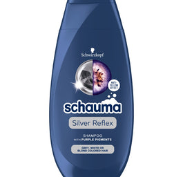 Schauma Silver Reflex Shampoo szampon przeciw żółtym tonom do włosów siwych białych i blond 250ml