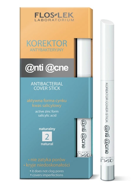 Floslek Anti Acne korektor antybakteryjny do twarzy 02 Naturalny 1szt