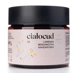 Flagolie Ciałocud naturalny odżywczy peeling do ciała Lawenda Bergamotka Mandarynka 250g