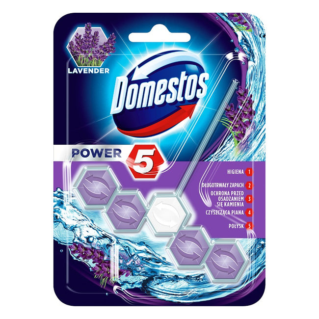 Domestos Power 5 Lavender kostka toaletowa 55g