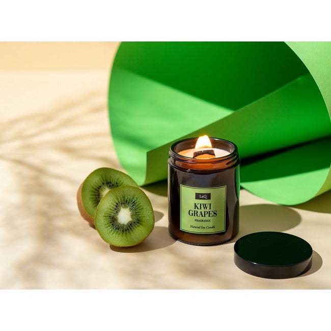 LaQ Króliczka świeca sojowa Kiwi i Winogrona 180ml