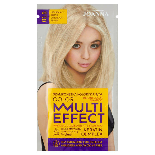 Joanna Multi Effect Color szamponetka koloryzująca 01.5 Ultrajasny Blond 35g