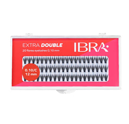 Ibra Kępki sztucznych rzęs Extra Double Knot-Free C 0.10-12mm
