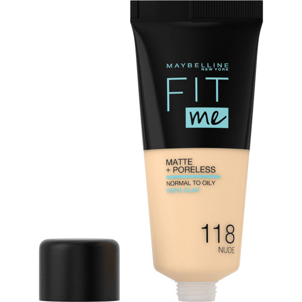 Maybelline Fit Me Matte & Poreless Foundation matujący podkład do twarzy 118 Nude 30ml
