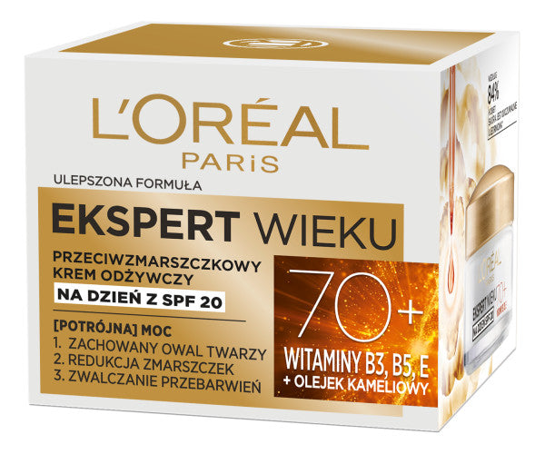 L'Oreal Paris Ekspert Wieku 70+ przeciwzmarszczkowy krem odżywczy na dzień 50ml