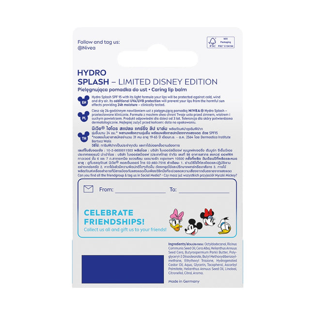 Nivea Donald Duck Disney Edition pielęgnująca pomadka do ust 4.8g
