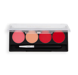 Makeup Revolution Water Activated Graphic Liner Palettes paleta eyelinerów z pędzelkiem Pretty Pink 5.4g