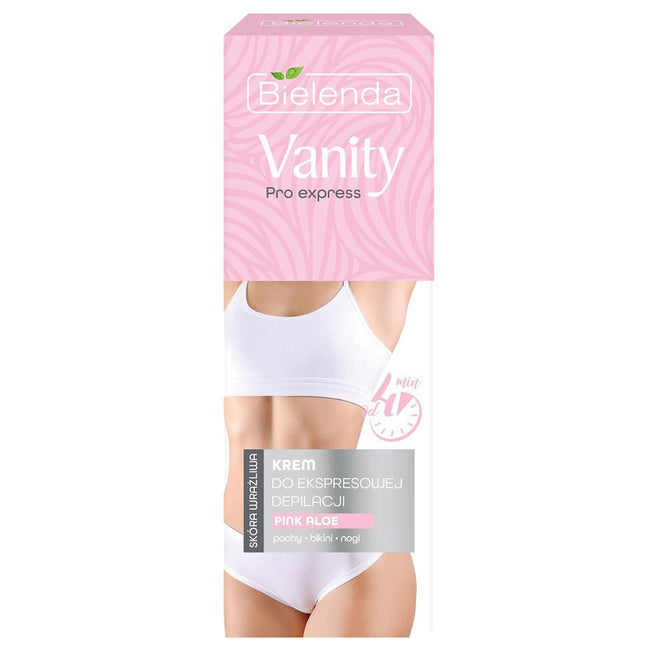 Bielenda Vanity Pro Express krem do ekspresowej depilacji skóry wrażliwej Pink Aloe 75ml