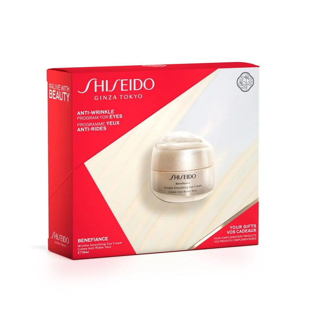 Shiseido Anti-Wrinkle Program For Eyes zestaw Benefiance Wrinkle Smoothing Eye Cream 15ml + Ultimune Power Infusing Concentrate 5ml + ControlledChaos MascaraInk 01 Black 4ml