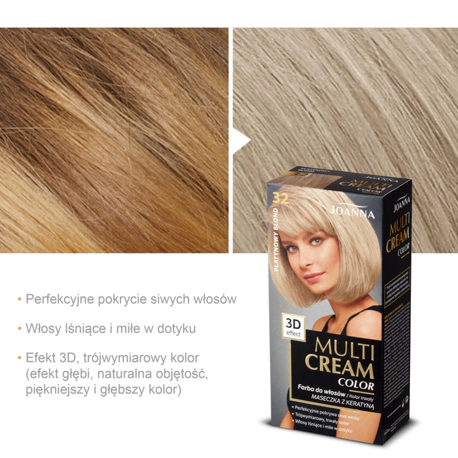 Joanna Multi Cream Color farba do włosów 32 Platynowy Blond