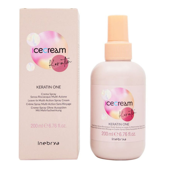 Inebrya Ice Cream Keratin wielozadaniowy krem w sprayu bez spłukiwania 200ml