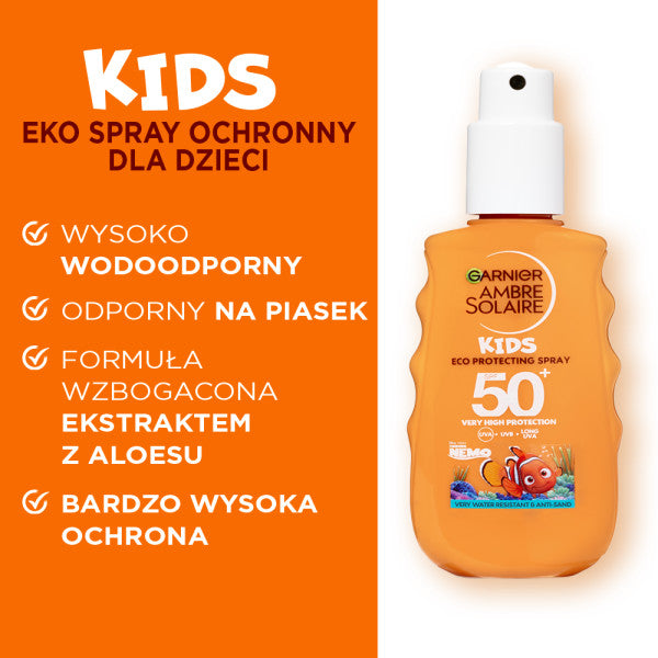 Garnier Ambre Solaire Kids Disney spray ochronny dla dzieci przeciwsłoneczny SPF50+ 150ml
