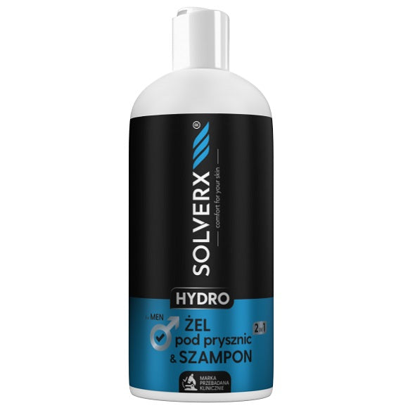 SOLVERX Hydro żel pod prysznic i szampon 2w1 dla mężczyzn 400ml