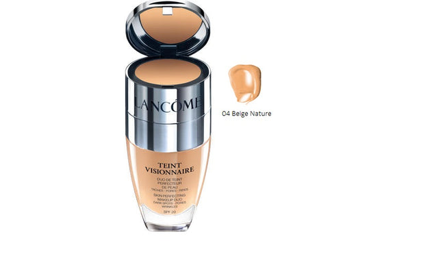 Lancome Teint Visionnaire Ujednolicający duet Makijażowy Przebarwienia – Pory – Zmarszczki podkład nr 04 Beige Nature 30ml