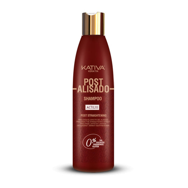 Kativa Keratin Post Alisado Shampoo szampon do włosów z keratyną roślinną przedłużający efekt wygładzenia 250ml