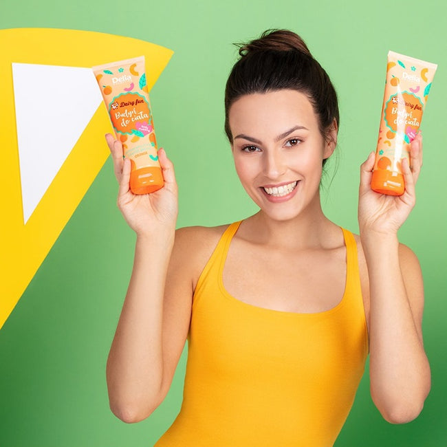 Delia Dairy Fun budyń do ciała Pomarańczowy Zawrót Głowy 250ml