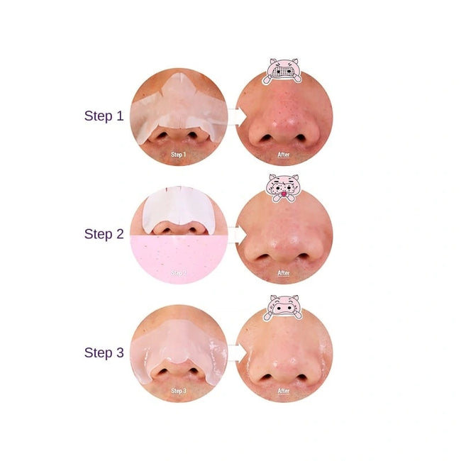 HOLIKA HOLIKA Pig-Nose Clear 3-Step Kit plastry oczyszczające pory na nos 3szt