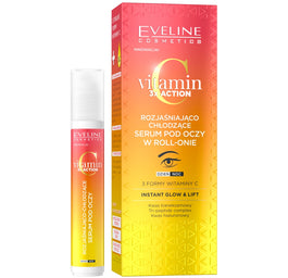 Eveline Cosmetics Vitamin C 3x Action rozjaśniająco-chłodzące serum pod oczy w roll-onie 15ml