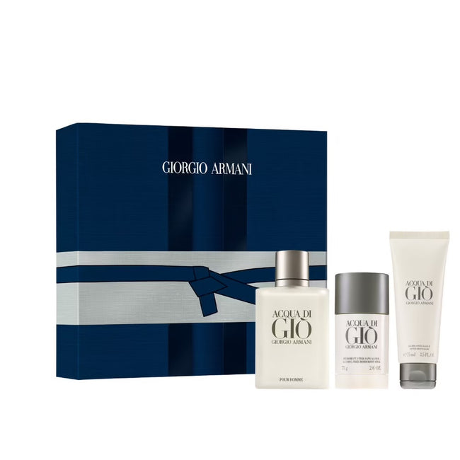 Giorgio Armani Acqua Di Gio Pour Homme zestaw woda toaletowa spray 100ml + dezodorant sztyft 75ml + balsam po goleniu 75ml