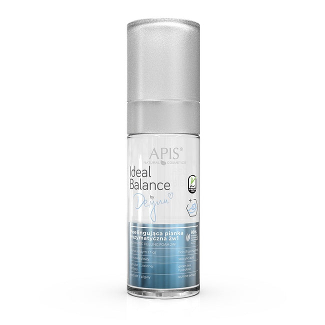 APIS Zestaw Ideal Balance peelingująca pianka enzymatyczna 2w1 150ml + Hydro Balance krem intensywnie nawilżający z kwasem hialuronowym 50ml