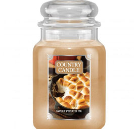 Country Candle Duża świeca zapachowa z dwoma knotami Sweet Potato Pie 680g